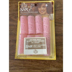 Vintage Goody 8 Large 7/8" Pink Hair Rollers Curlers‎ Self Holding Sealed 1977